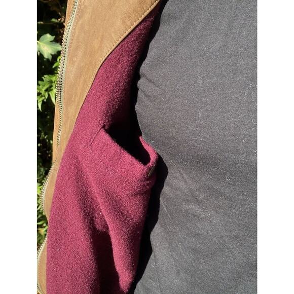 Timberland Water Resistant Leather Jacket Mens S Wool Lined Leather Jacket - Picture 10 of 11